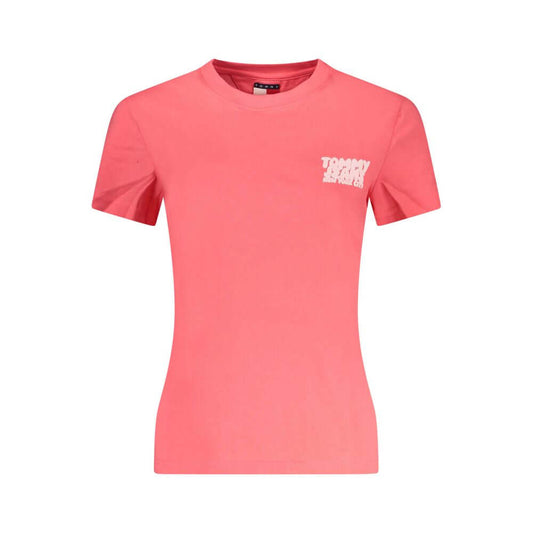 Tommy Hilfiger Pink Cotton Women T-Shirt TO-38424-XS