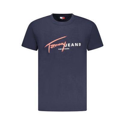 Tommy Hilfiger Blue Cotton Men T-Shirt