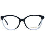 Emilio Pucci Black Women Glasses Frame, full-rim plastic round design with demo lenses, size 53-17-140, includes branded case.