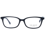 Ted Baker Black Women Glasses Frame in full-rim rectangle style with plastic frame, demo lenses, and branded case included.