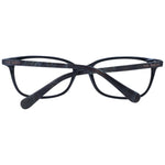 Ted Baker Black Women Glasses Frame with full-rim plastic design and rectangle style, featuring black color and demo lenses.