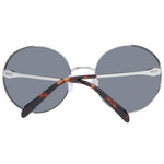 Emilio Pucci Gray Women Sunglass with full-rim metal frame and 100% UVA & UVB protection, featuring grey lenses and round style.