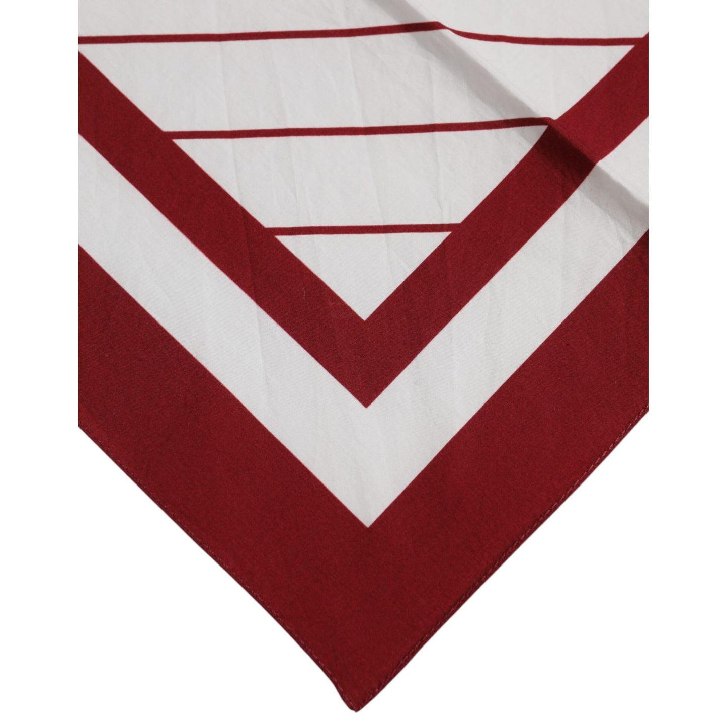 Dolce & Gabbana White Red DG Logo Square Men Foulard Scarf