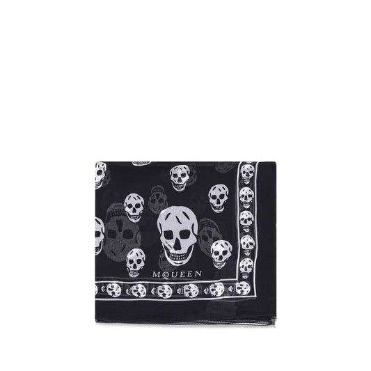 Alexander McQueen Black Silk Scarf