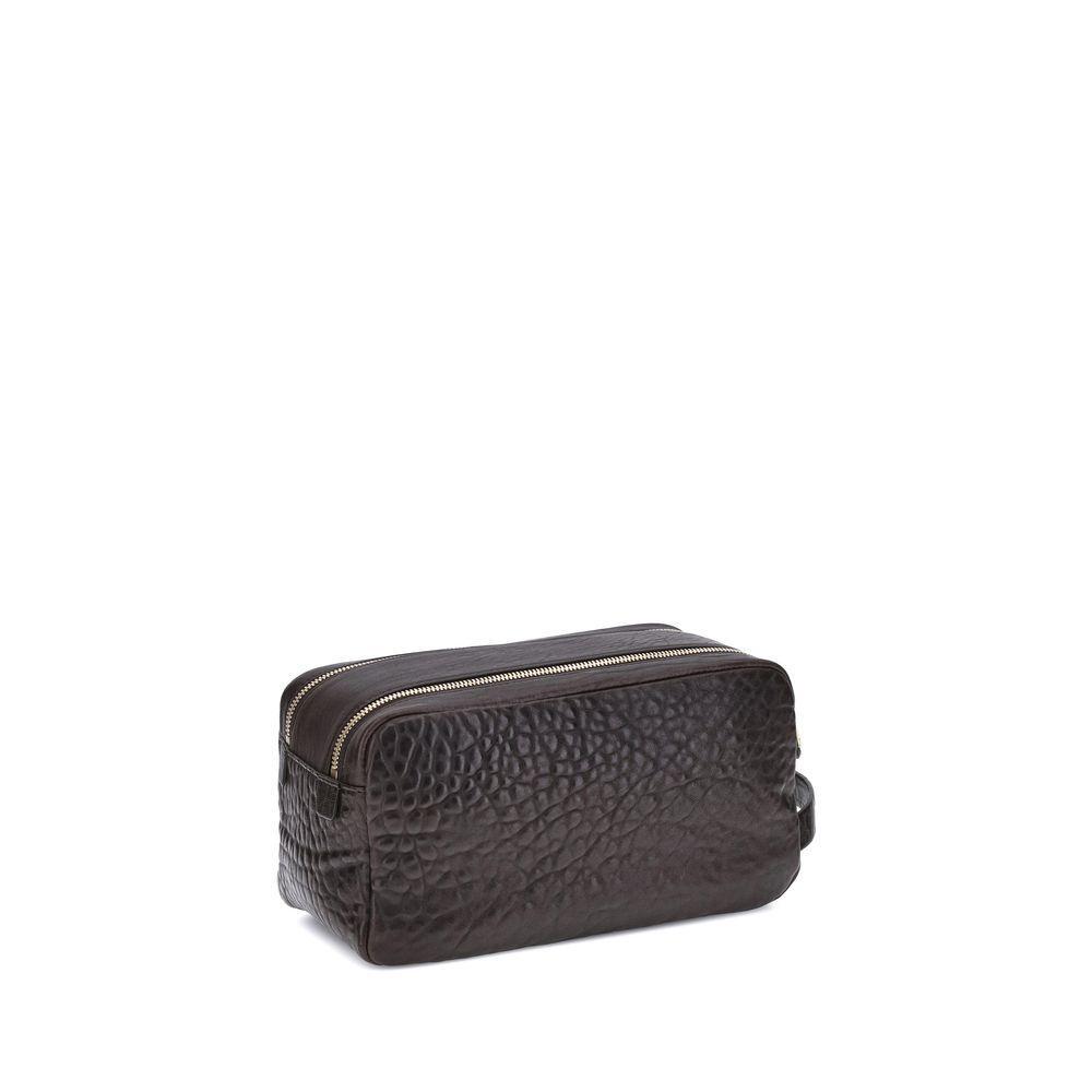 Front view with bag zipped and handles upright.