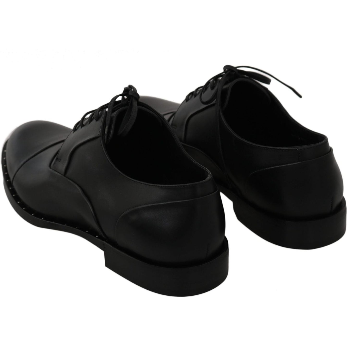 Dolce & Gabbana Black Leather Derby Formal Shoes Dress Shoes