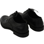 Dolce & Gabbana Black Leather Derby Formal Shoes Dress Shoes