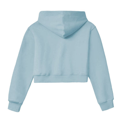 Hinnominate "Blue Cotton Women's Cropped Sweater"