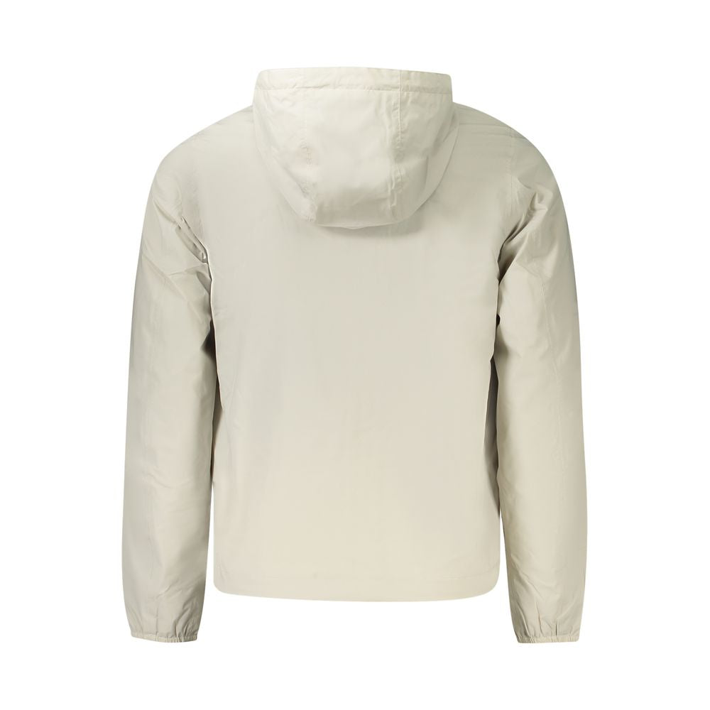 K-WAY Beige Nylon Men Jacket KW-38795-S
