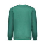 Fila Green Cotton Sweater, long sleeve, crew neck, Ligoner sweatshirt, featuring logo application, back view.