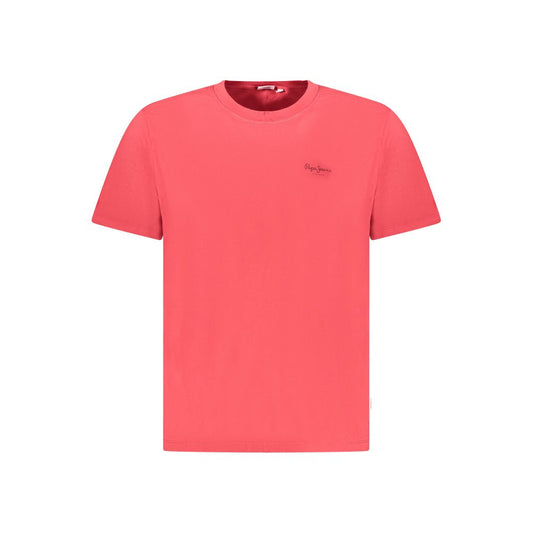 Pepe Jeans Red Cotton T-Shirt PE-34982-XL
