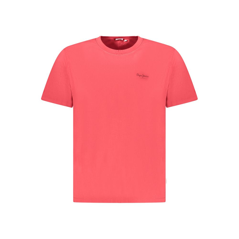 Pepe Jeans Red Cotton T-Shirt PE-34982-XL