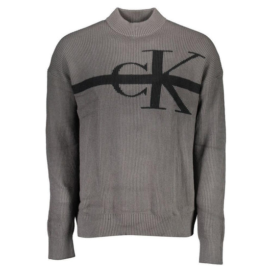 Calvin Klein Gray Cotton Sweater CA-16671-L