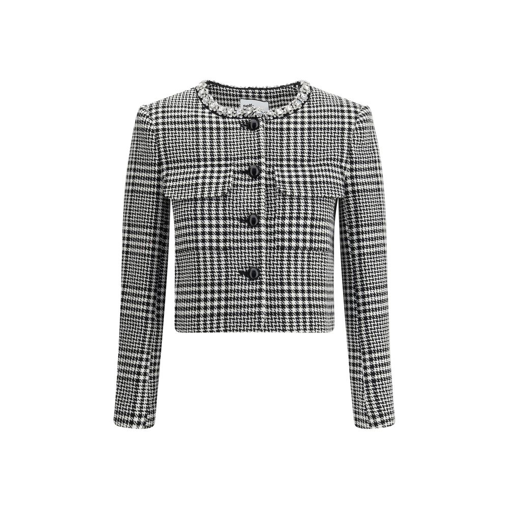 Self-Portrait Black Polyester Blazer
