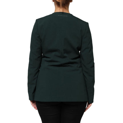 Maison Margiela Green Single Breasted One Button Coat Jacket