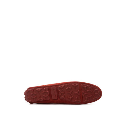 Bally Bordeaux Leather Moccassin