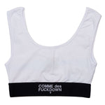 Comme Des Fuckdown White Cotton Women Top