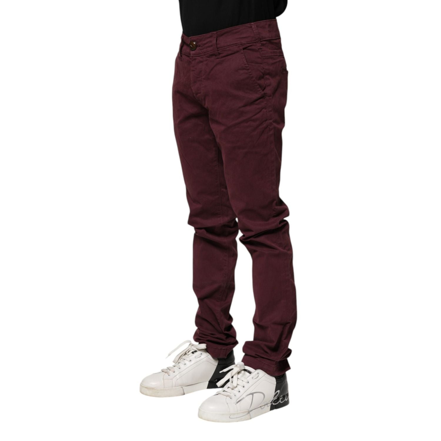 CYCLE Maroon Cotton Stretch Skinny Fit Men Denim Jeans