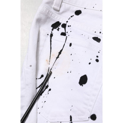 Dolce & Gabbana White ColorSplash Skinny Denim Jeans