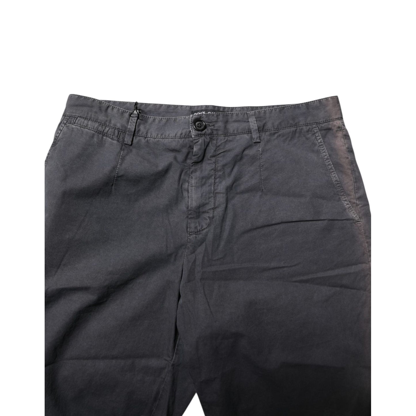 Dolce & Gabbana Dark Gray Cotton Stretch Denim Bermuda Shorts