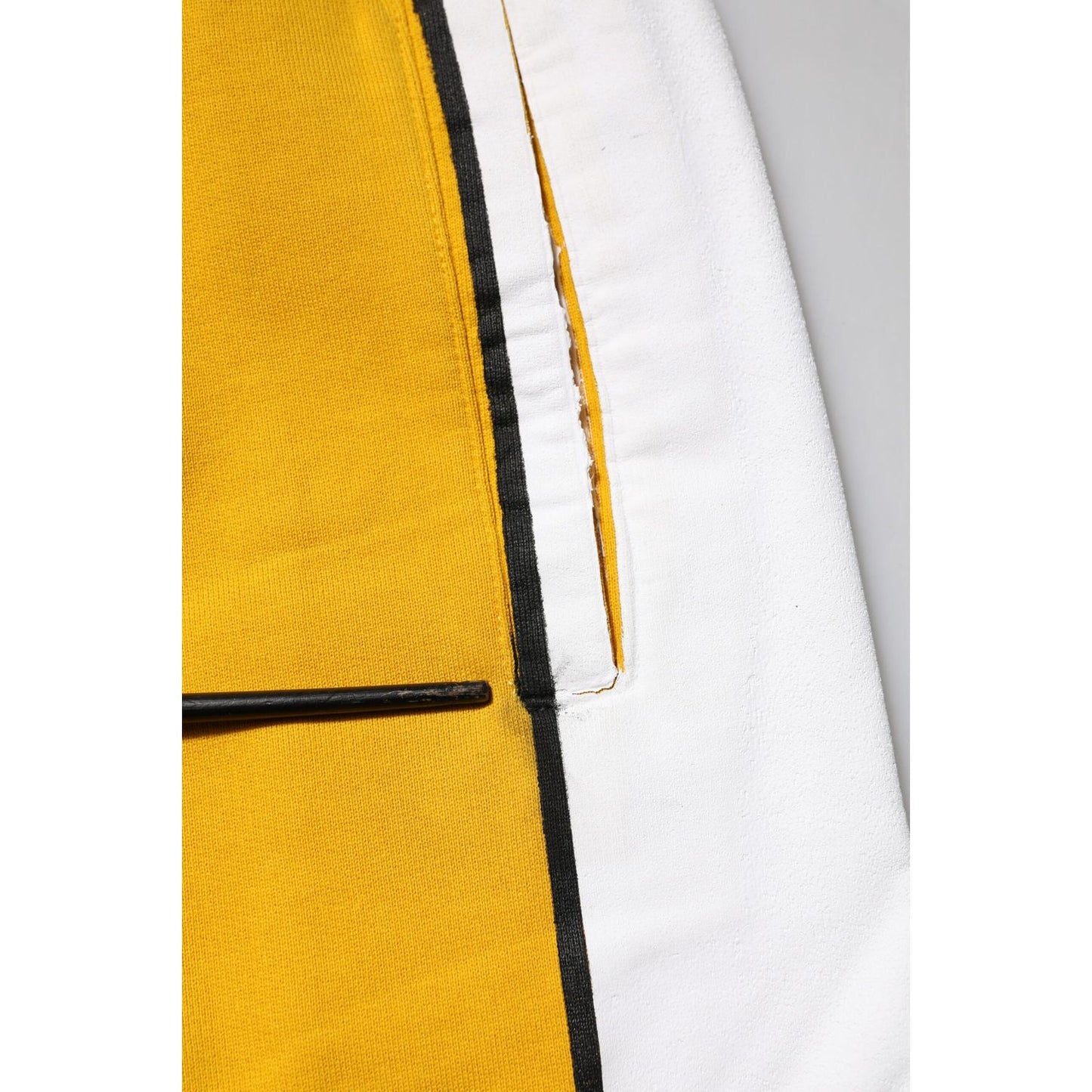 Dolce & Gabbana Yellow Cotton Drawstring Jogger Pants