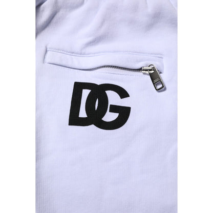 Dolce & Gabbana White Cotton Drawstring Jogger Pants