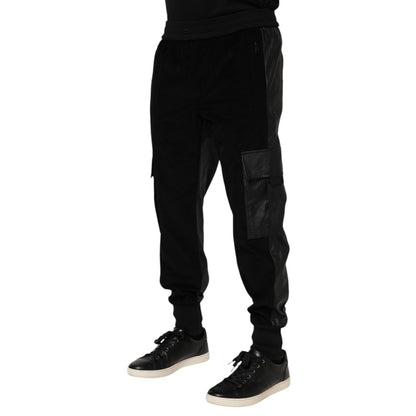 Dolce & Gabbana Black Cotton Cargo Men Jogger Pants