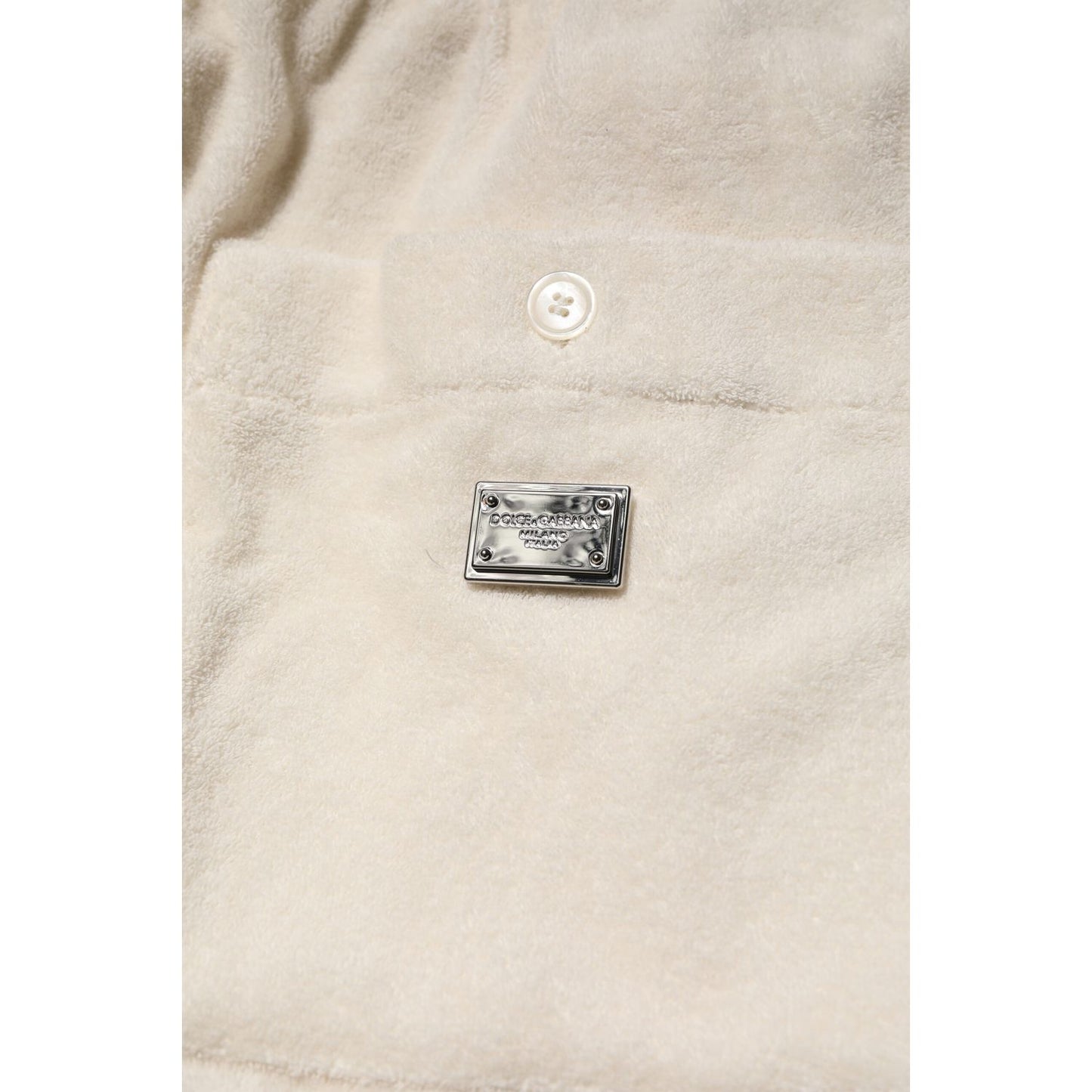 Dolce & Gabbana Ivory Cotton Men Bermuda Sweatshorts Shorts