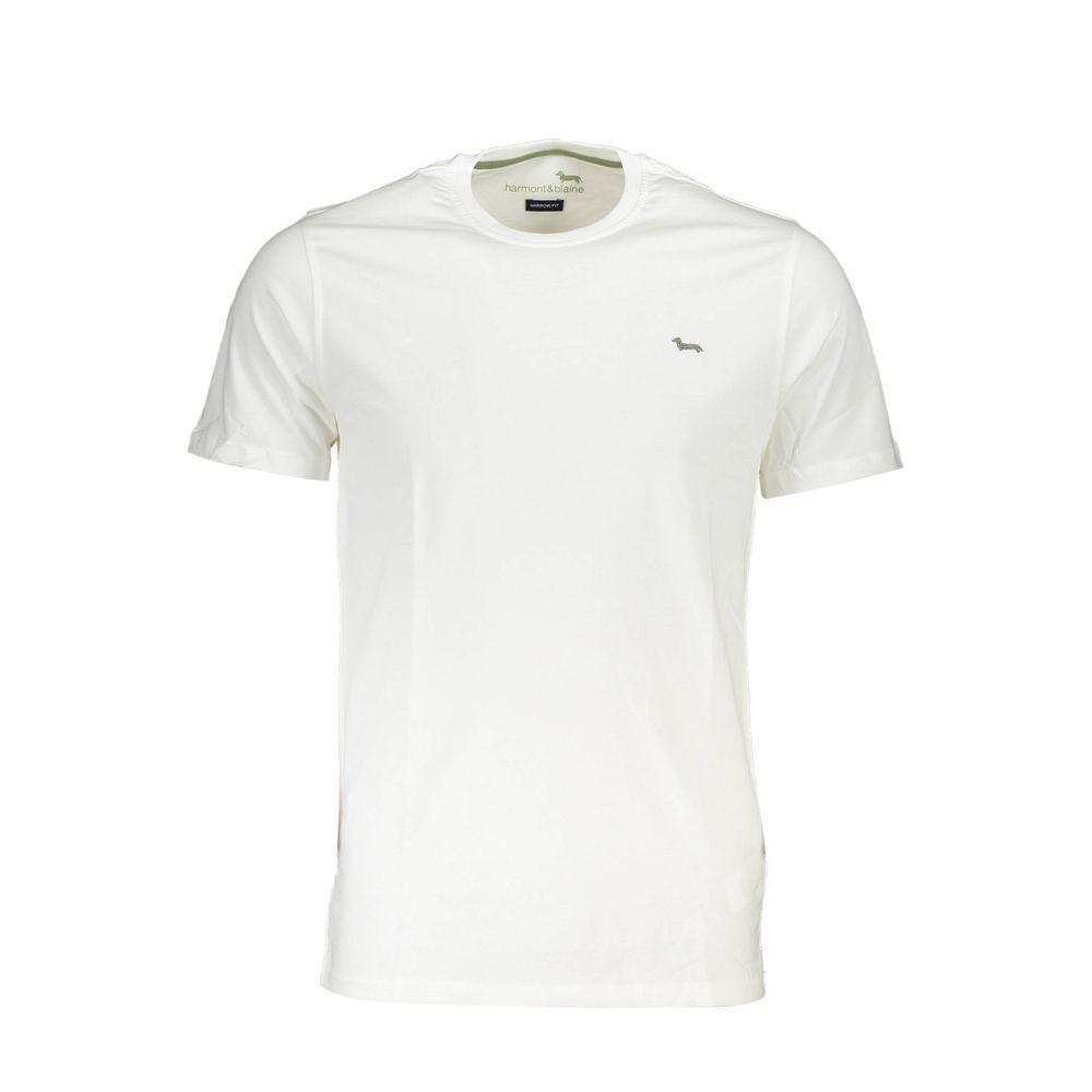 Harmont & Blaine White Cotton T-Shirt HA-18521-L