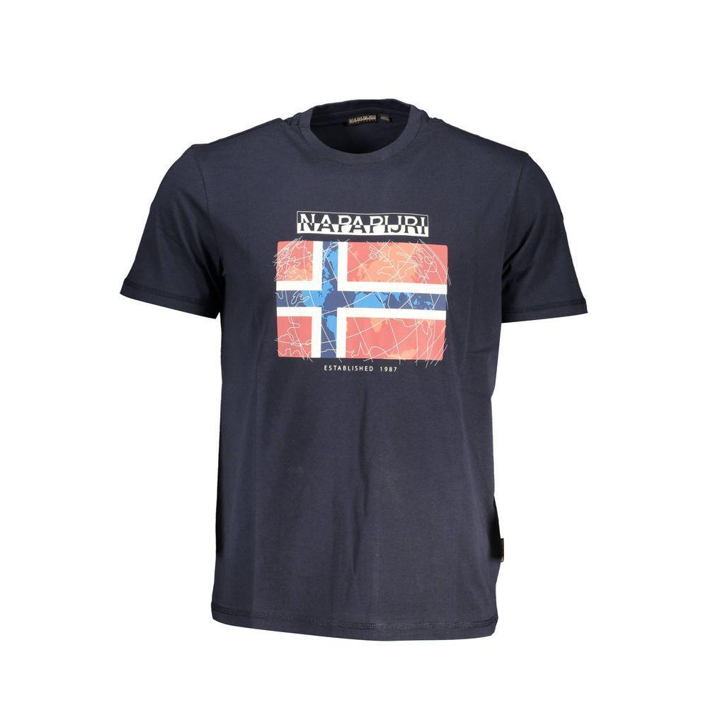 Napapijri Blue Cotton T-Shirt NA-19618-S