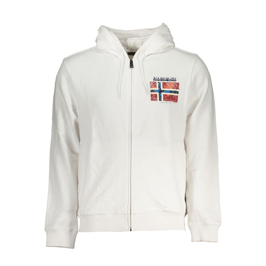 Napapijri White Cotton Sweatshirt Napapijri