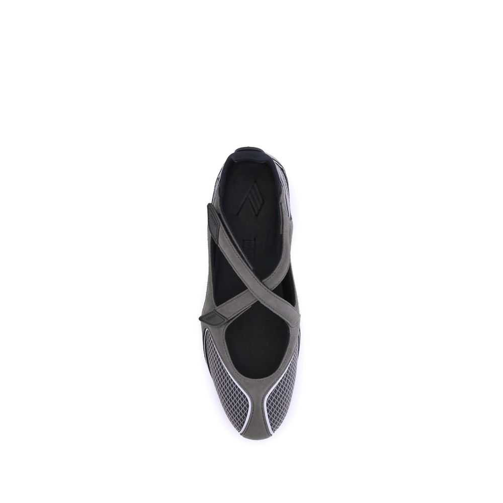 The Attico Gray Polyethylene Ballet Flats
