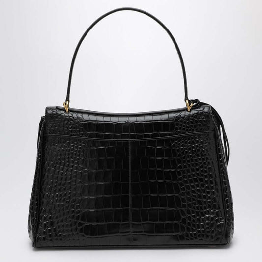 Balenciaga Cocco-print black calfskin medium Rodeo bag