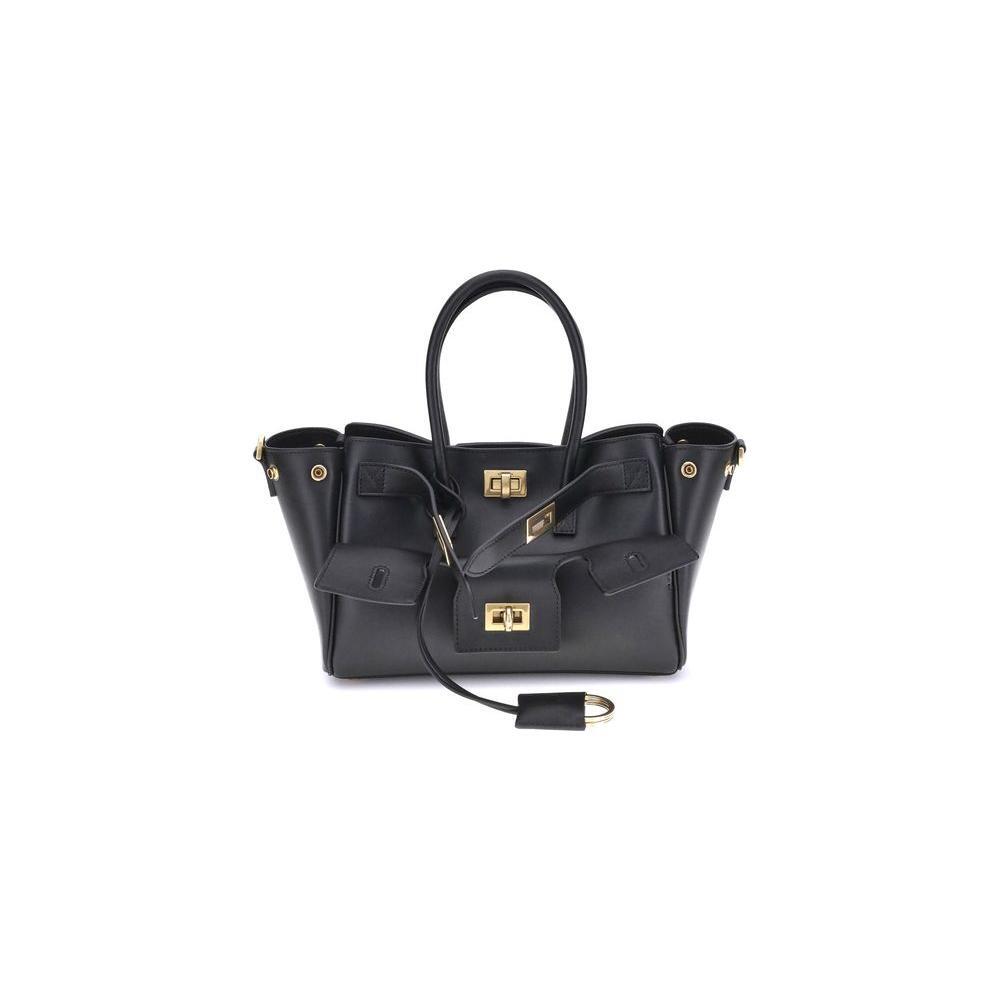 Front view with bag zipped and handles upright.