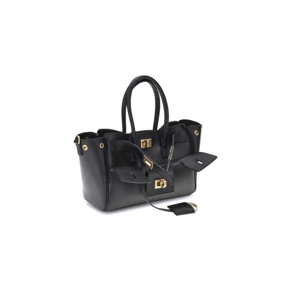 Front view with bag zipped and handles upright.