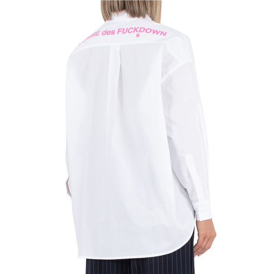 Comme Des Fuckdown White Cotton Shirt CO-13549-IT36|XXS