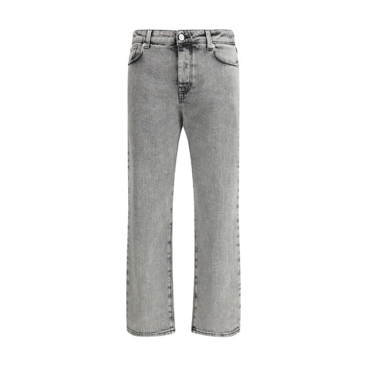 Fabiana Filippi Gray Cotton Straight-Leg Jeans