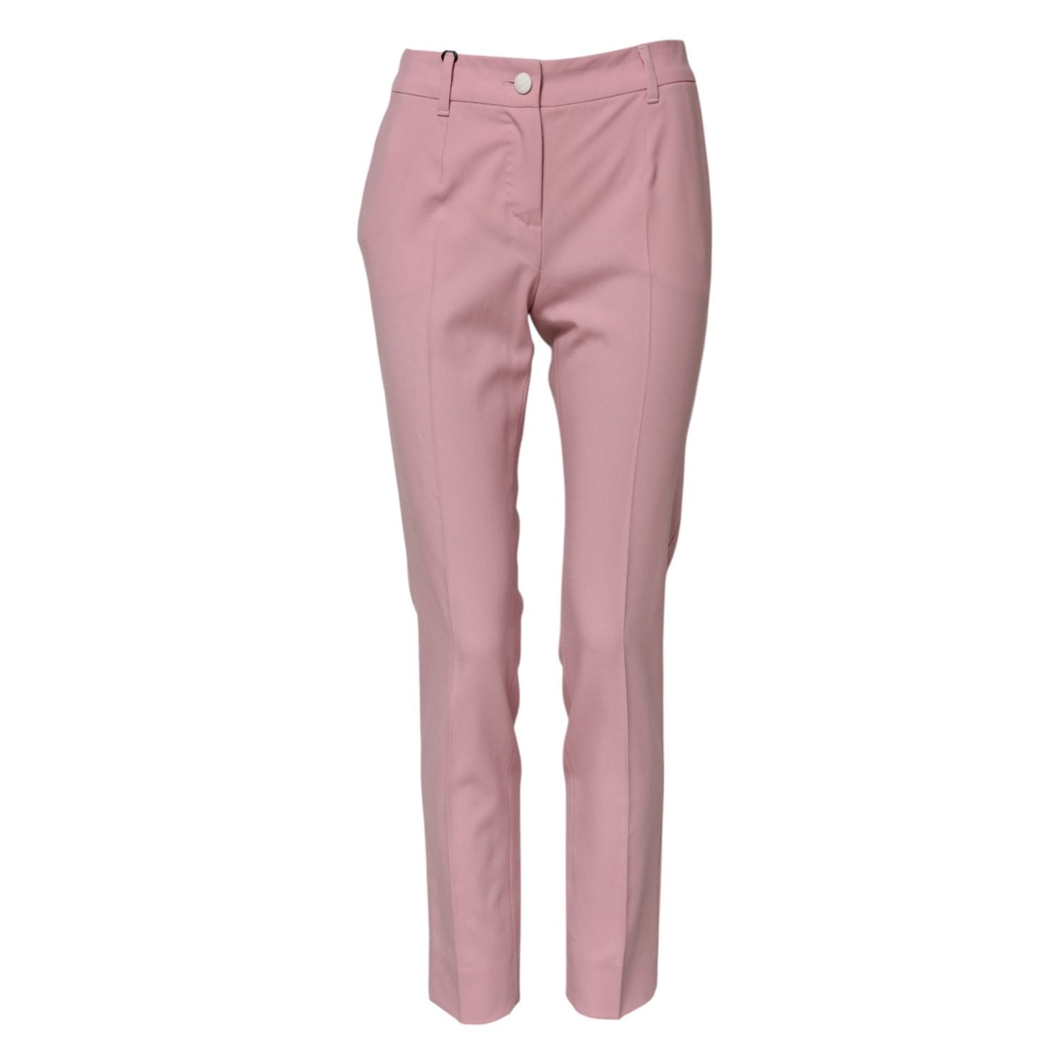 Dolce & Gabbana Pink Wool High Waist Tapered Pants