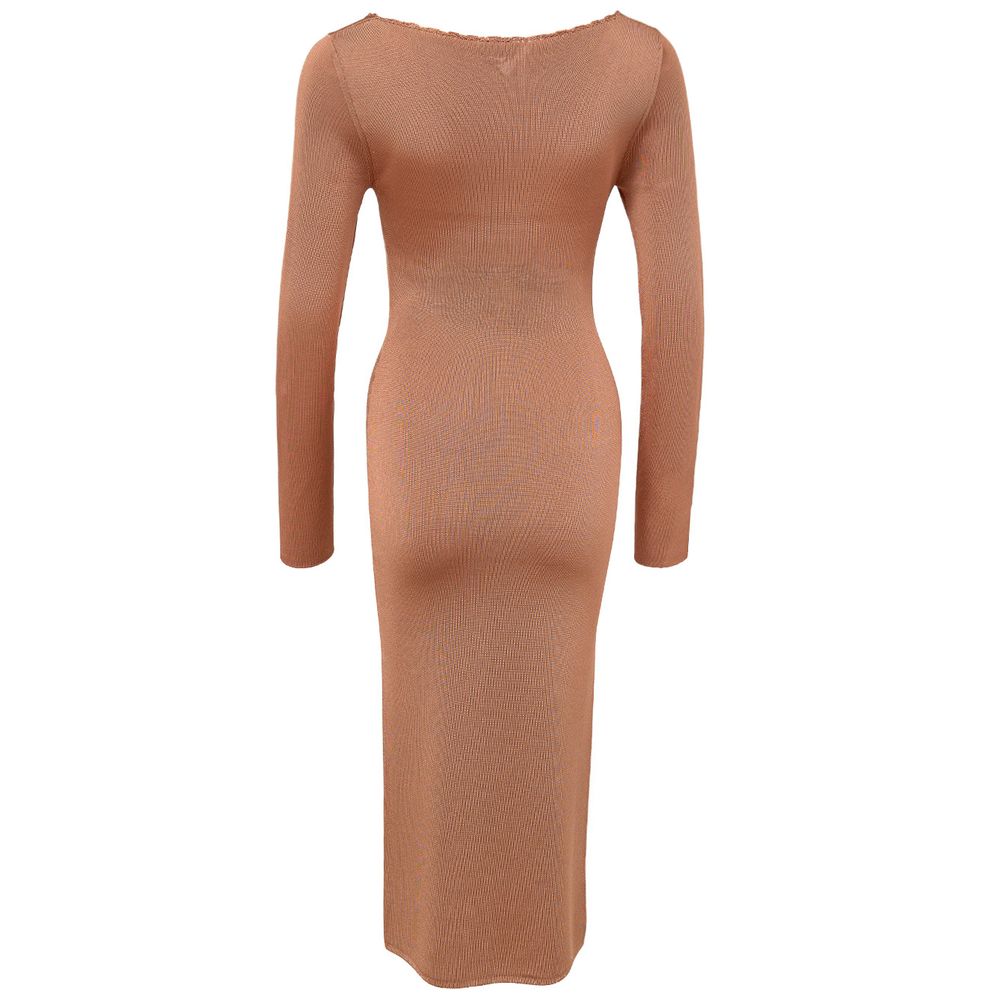 Tom Ford Orange Viscose Long Dress
