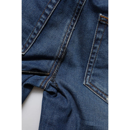 Dolce & Gabbana Blue Cotton Low Waist Skinny Denim Jeans