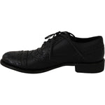 Dolce & Gabbana Blue Leather Wingtip Oxford Dress Shoes