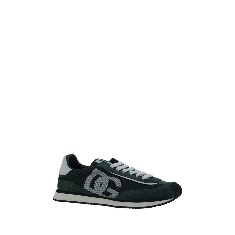Dolce & Gabbana Bicolor Calf Leather Bos Taurus Athletic Sneakers