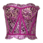 Dolce & Gabbana Pink Bustier Sleeveless Corset Blouse Top TSH87613-40