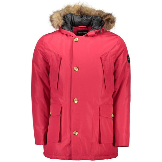 Roberto Cavalli Red Polyester Jacket RO-2101-XL