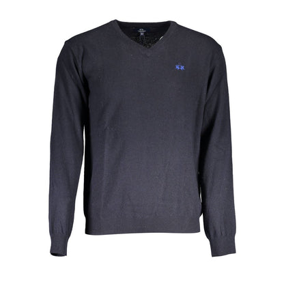 La Martina Blu Wool Men Sweater