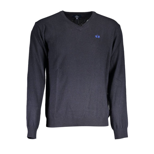 La Martina Blu Wool Men Sweater
