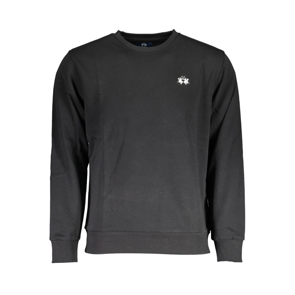 La Martina Black Cotton Sweatshirt