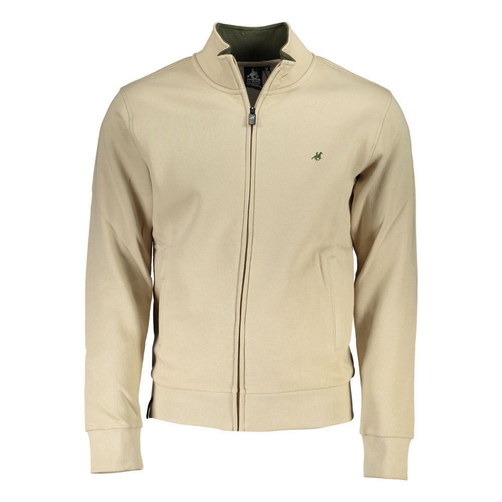 U.S. Grand Polo Beige Cotton Sweater US-22993-L