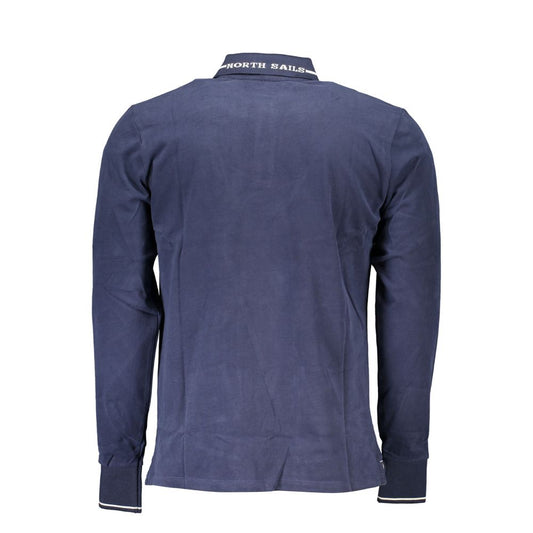 North Sails Blue Cotton Polo Shirt NO-23368-XXL
