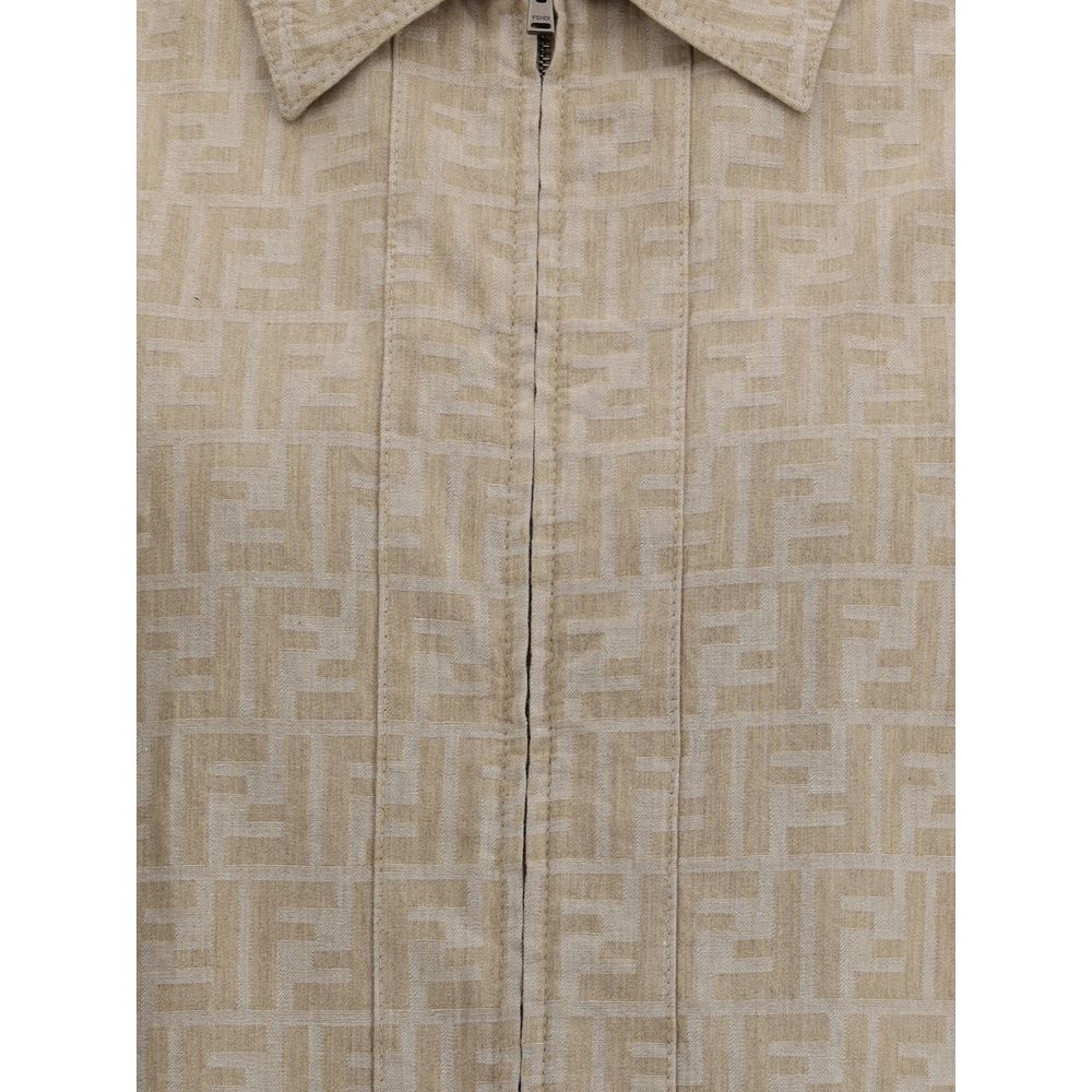 Fendi Beige Cotton Denim Jacket